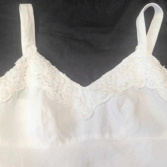 Cut Loose Size XS White Linen Crop Top - Picture 3 of 14